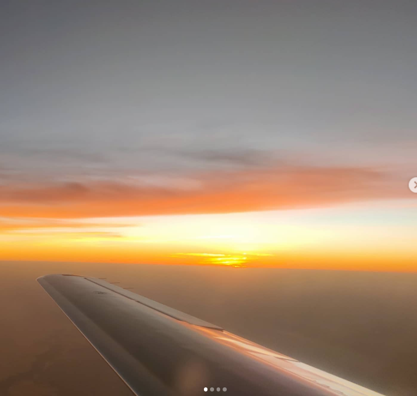Sunset from the wing