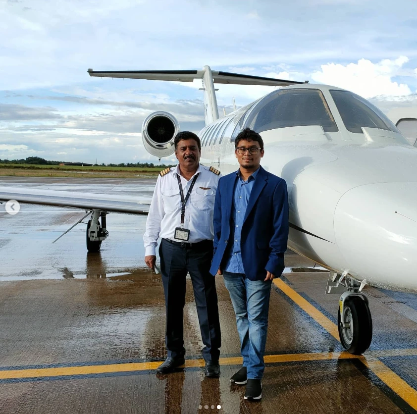 On the tarmac with the executive team